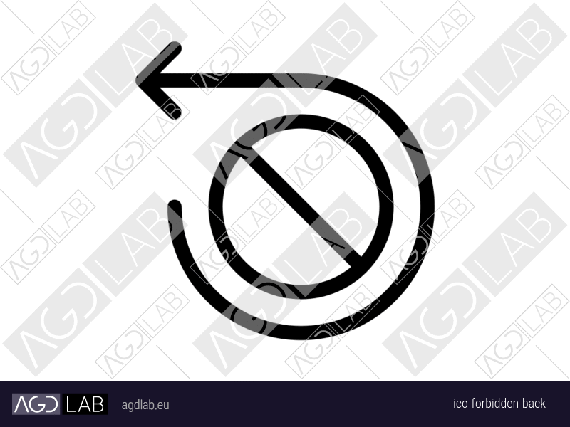 Forbidden back icon
