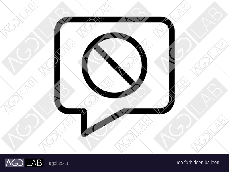 Forbidden balloon icon