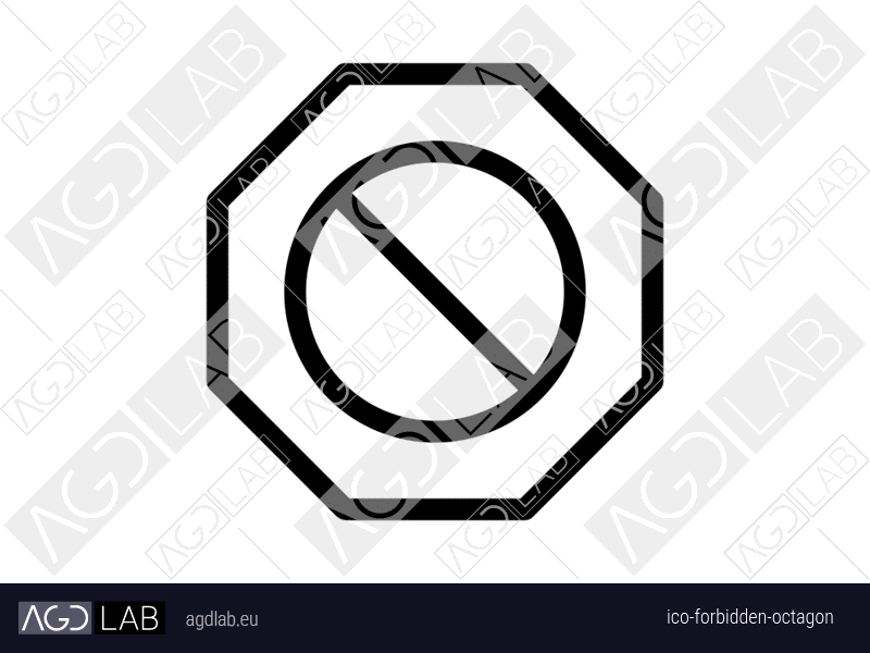 Forbidden octagon icon