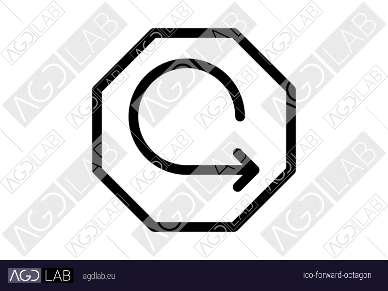 Forward octagon icon