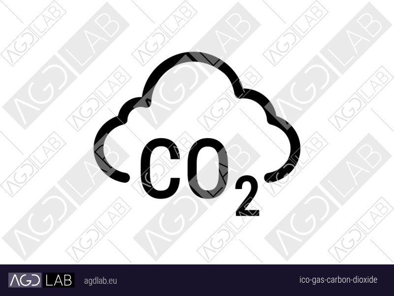 Gas carbon dioxide icon