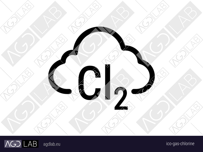 Gas chlorine icon