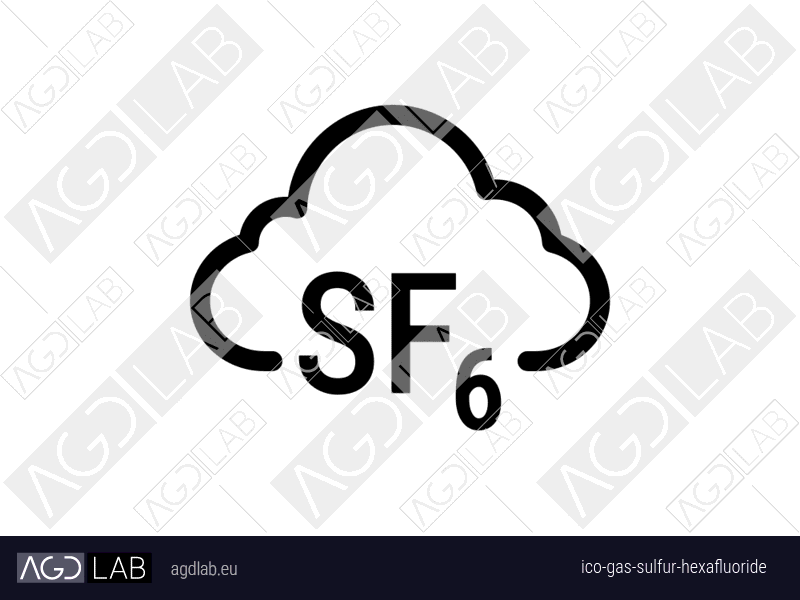 Gas sulfur hexafluoride icon