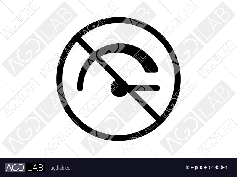 Gauge forbidden icon