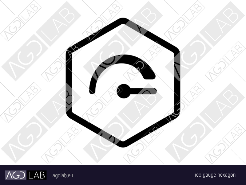 Gauge hexagon icon