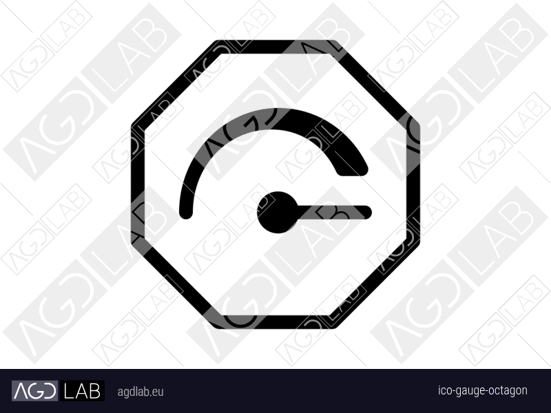 Gauge octagon icon