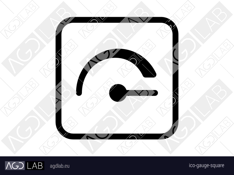 Gauge square icon