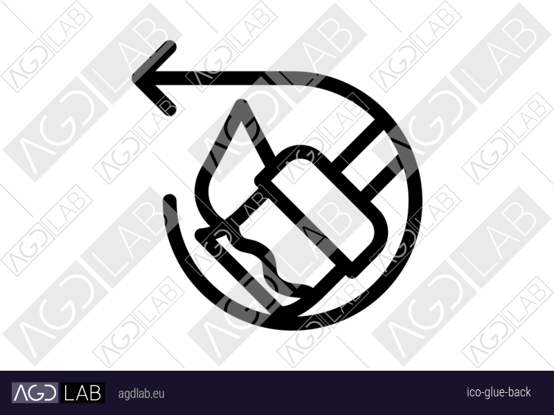 Glue back icon