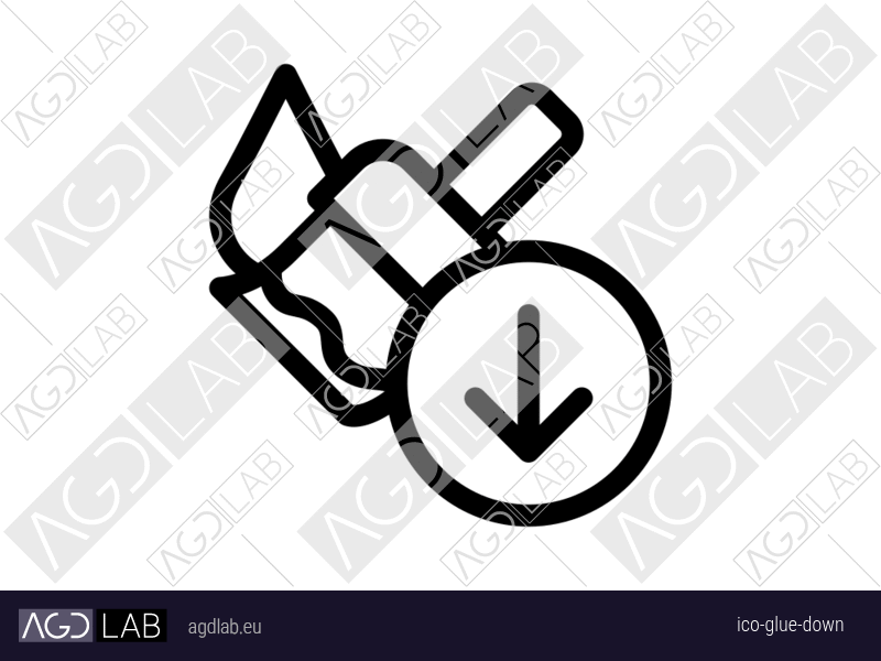 Glue down icon