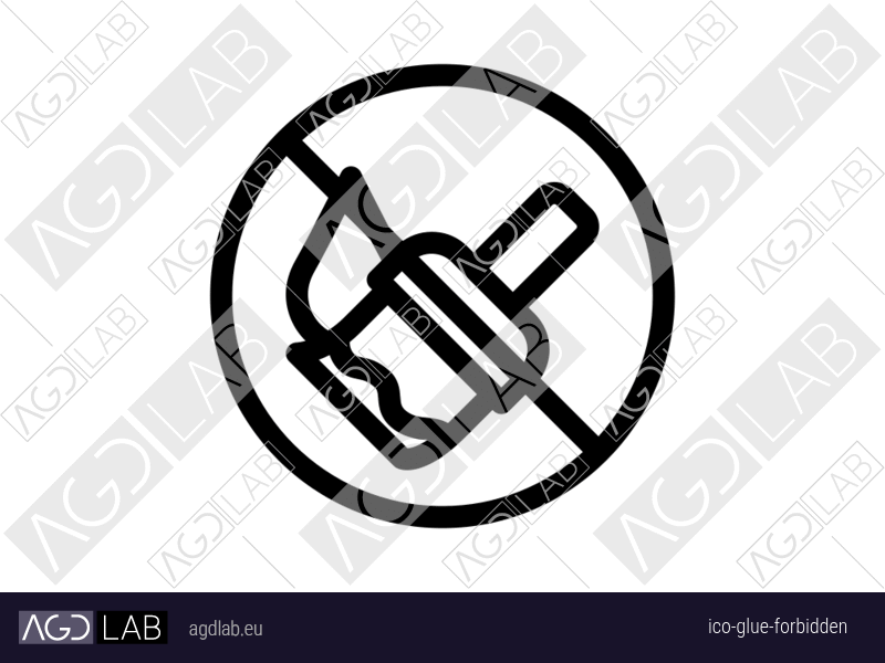 Glue forbidden icon