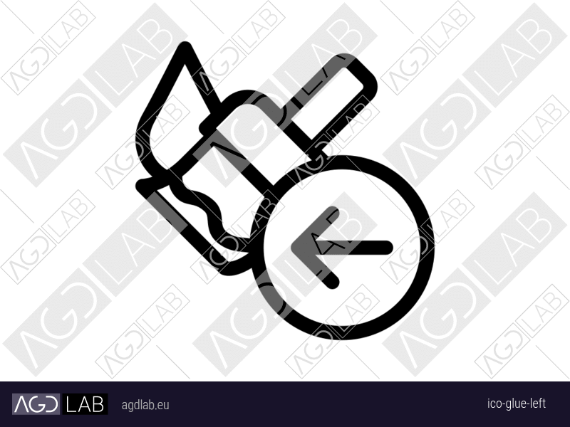Glue left icon