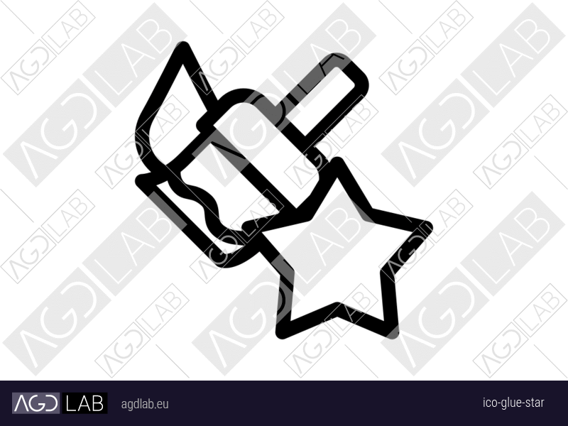 Glue star icon