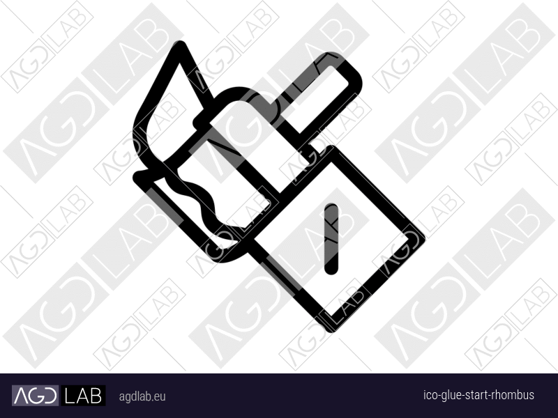 Glue start rhombus icon