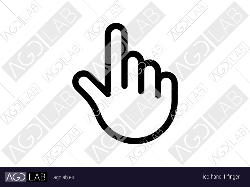 Hand 1 finger icon