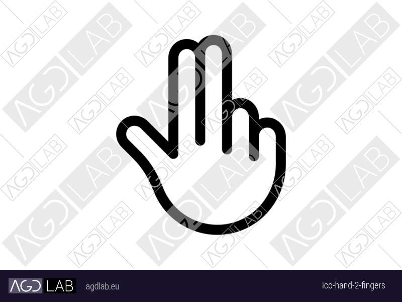 Hand 2 fingers icon