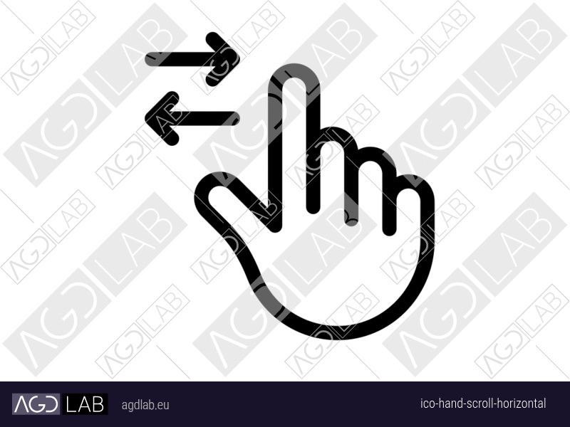 Hand scroll horizontal icon