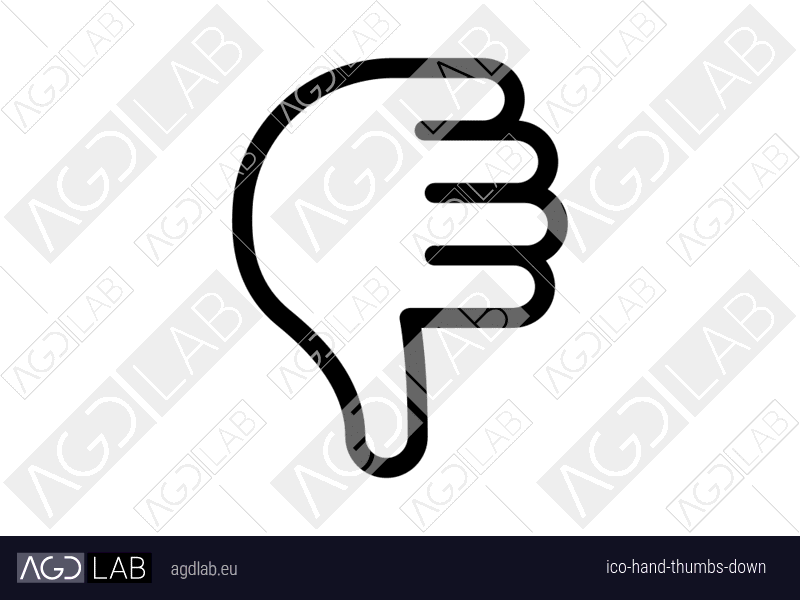 Hand thumbs down icon