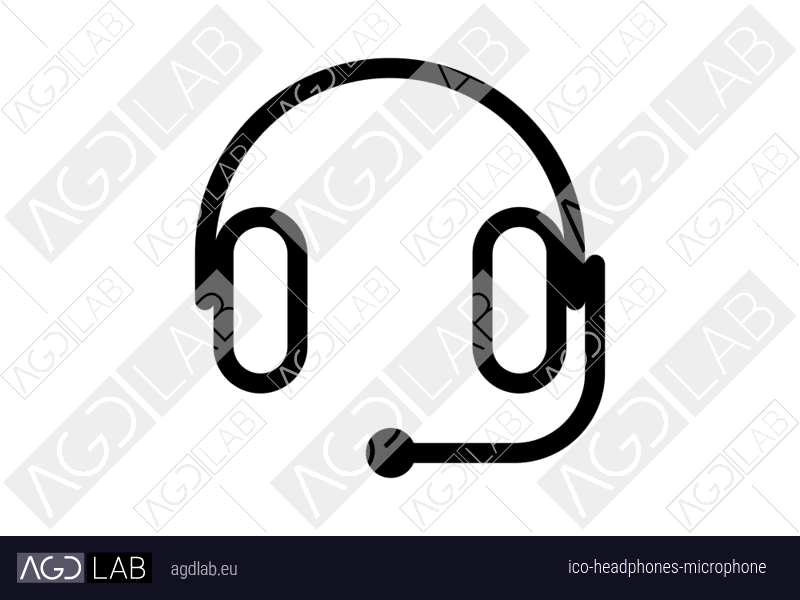 Headphones microphone icon