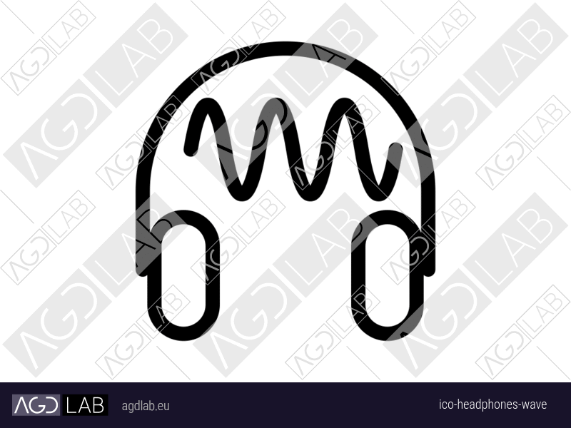 Headphones wave icon