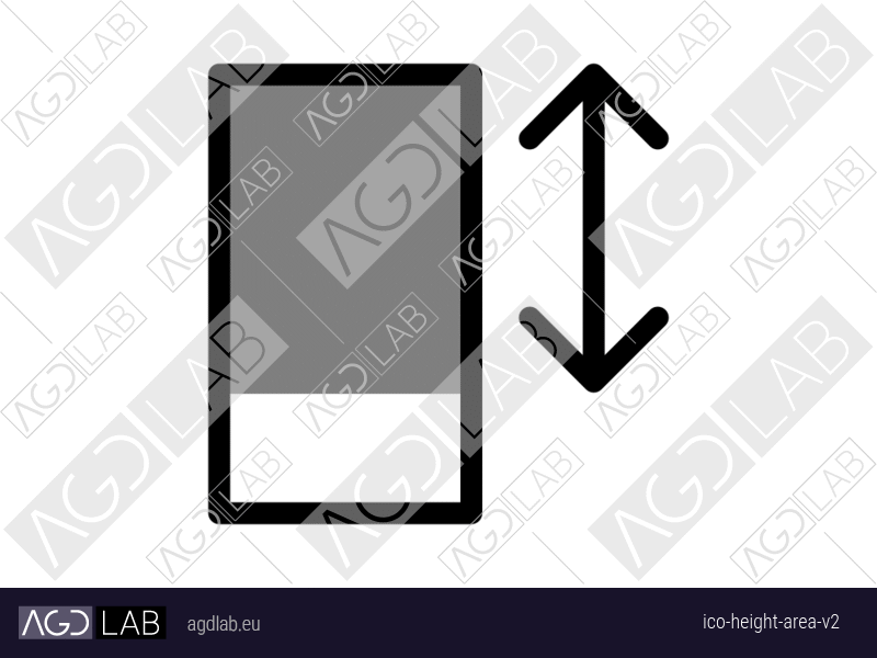 Height area alternative version icon
