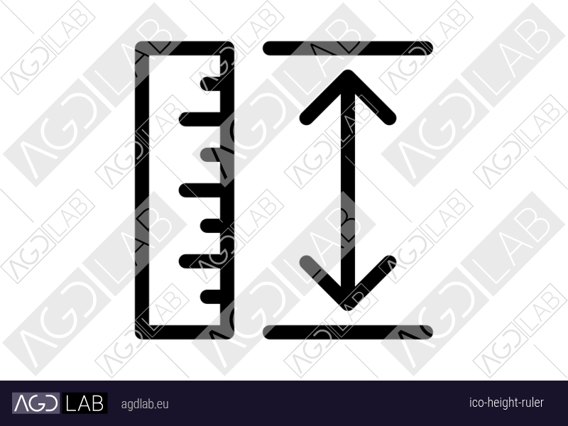 Height ruler icon
