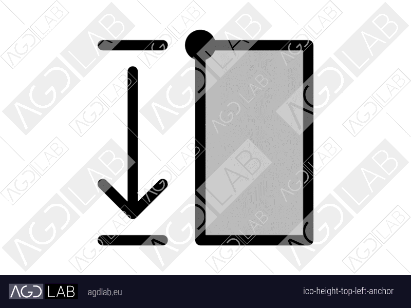 Height top left anchor icon