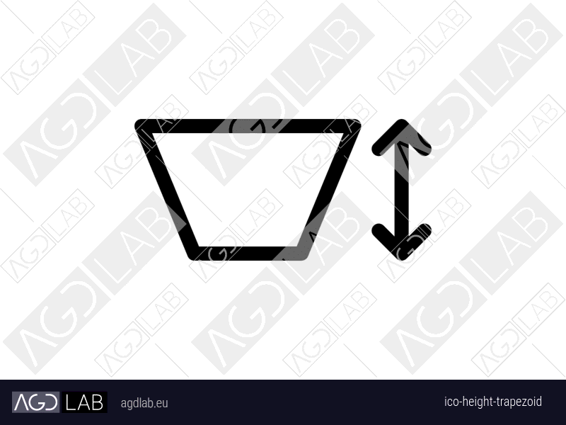 Height trapezoid icon