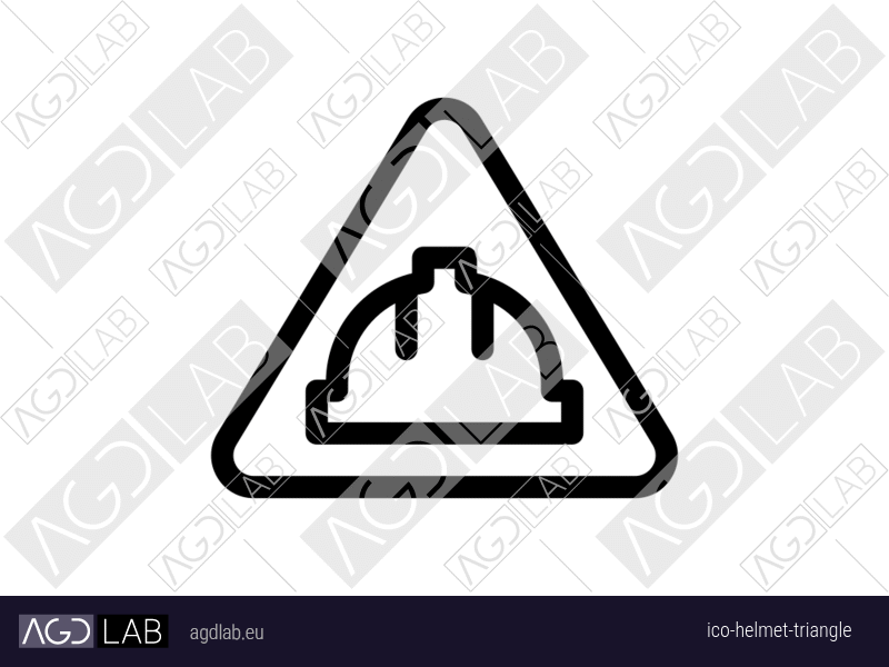 Helmet triangle icon