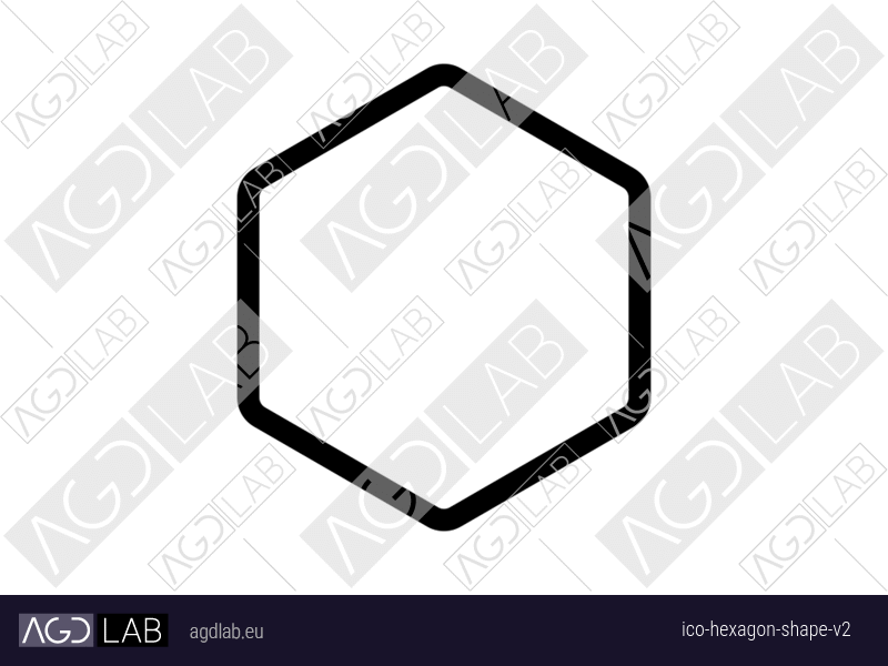 Hexagon shape alternative version icon