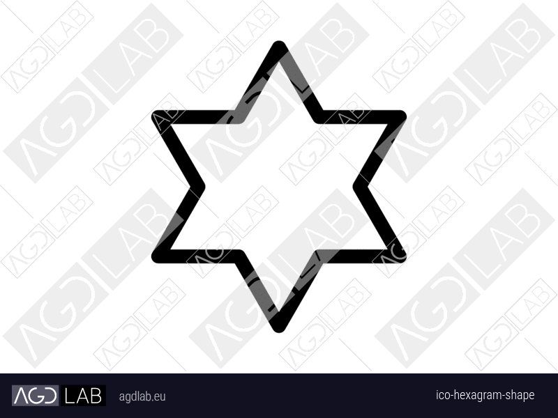 Hexagram shape icon
