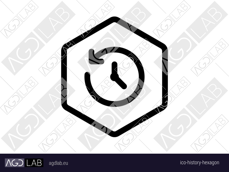 History hexagon icon