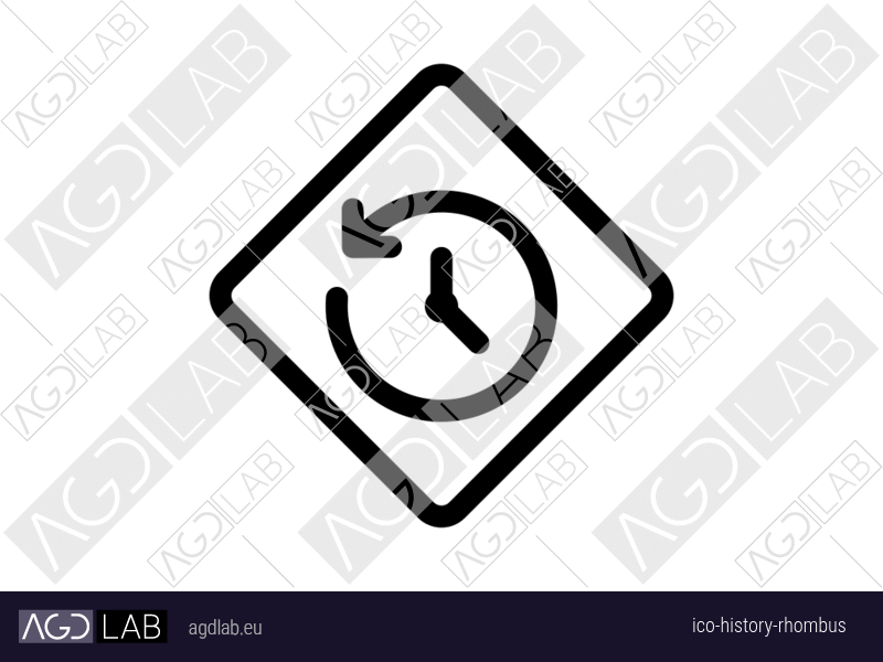 History rhombus icon