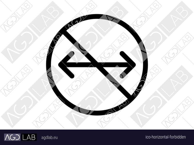 Horizontal forbidden icon