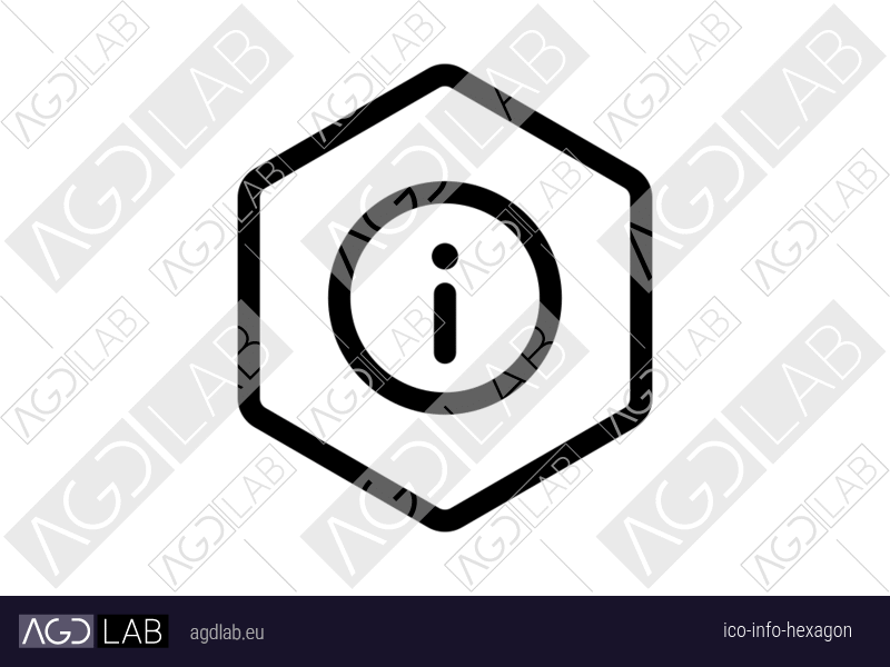 Info hexagon icon