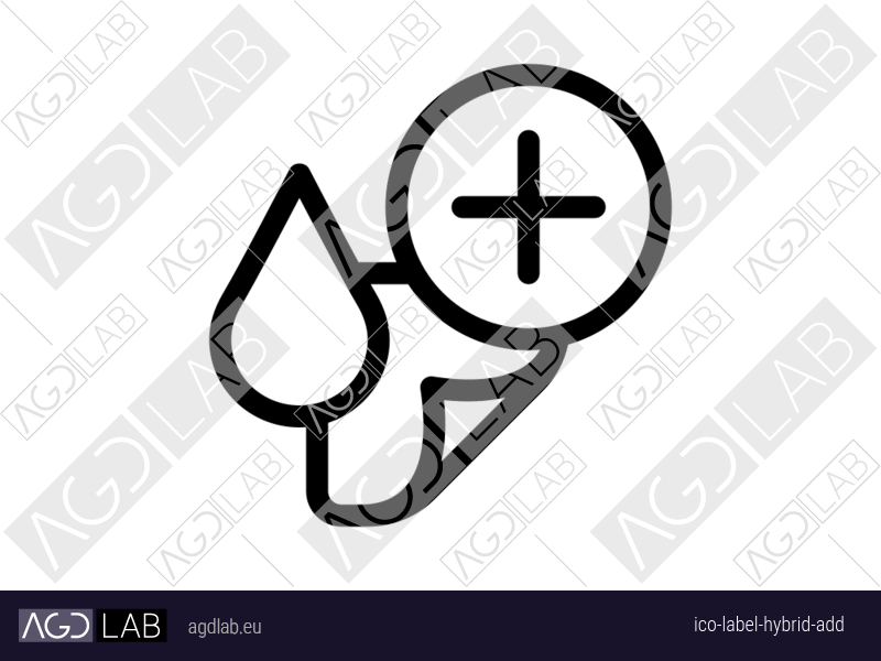 Label hybrid add icon