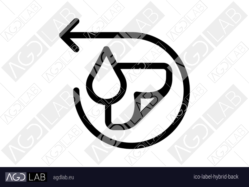 Label hybrid back icon