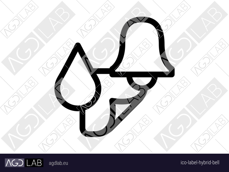 Label hybrid bell icon