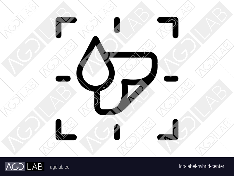 Label hybrid center icon