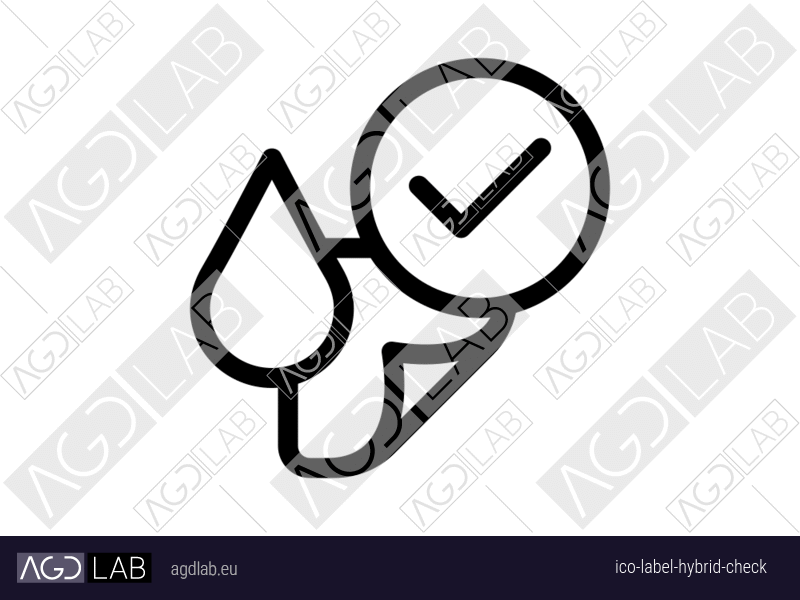 Label hybrid check icon