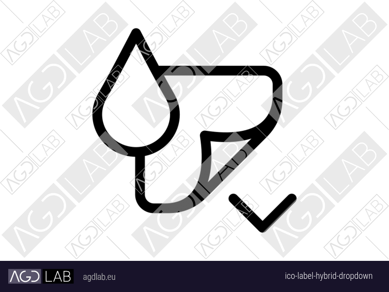 Label hybrid dropdown icon