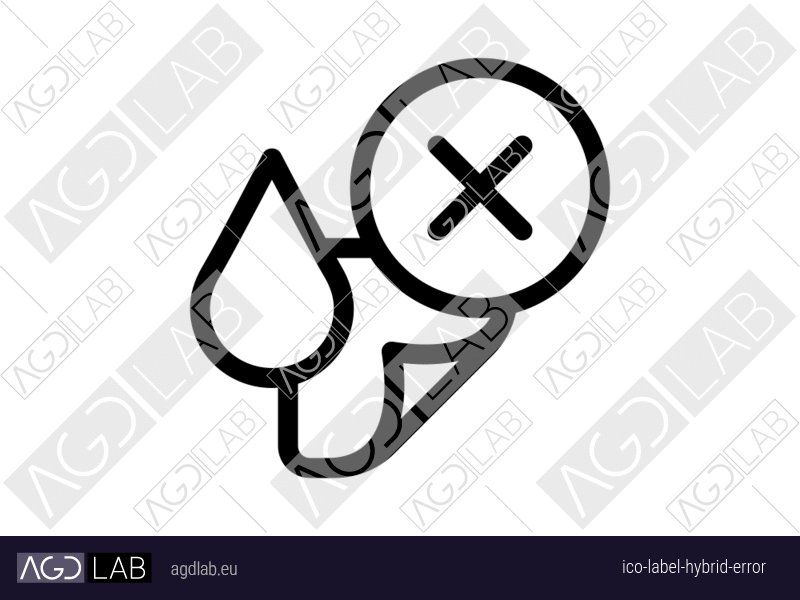 Label hybrid error icon