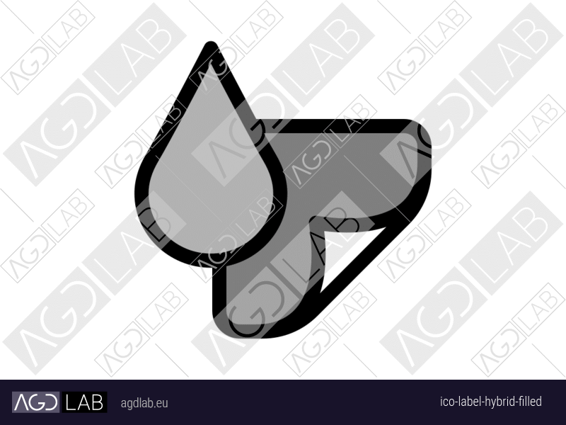 Label hybrid filled icon