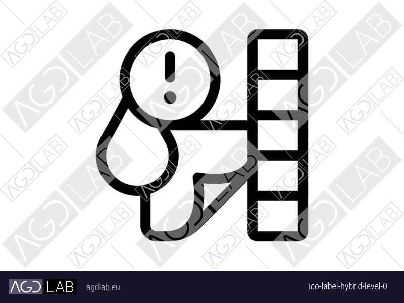 Label hybrid level 0 icon