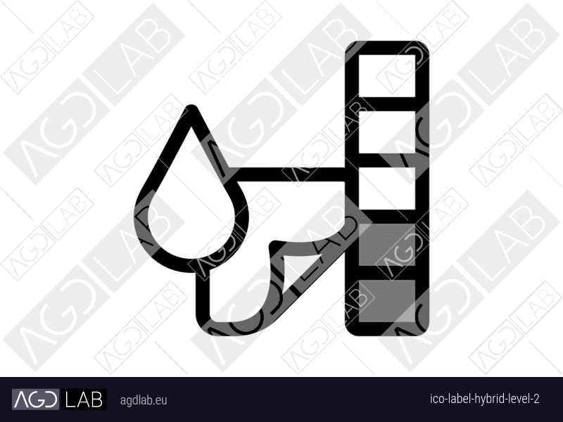 Label hybrid level 2 icon