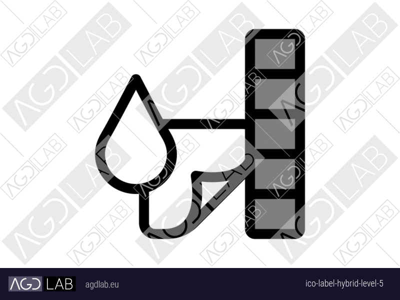 Label hybrid level 5 icon