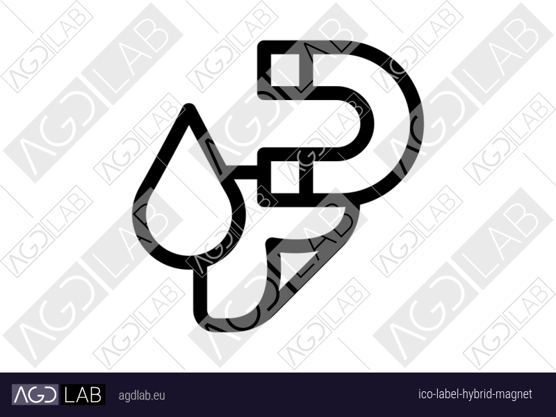 Label hybrid magnet icon