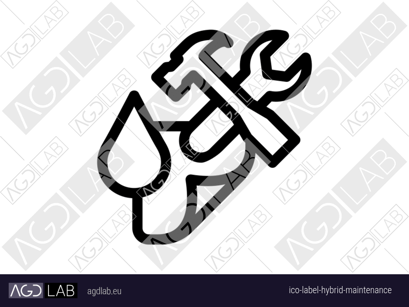 Label hybrid maintenance icon