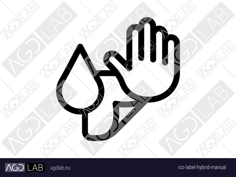 Label hybrid manual icon