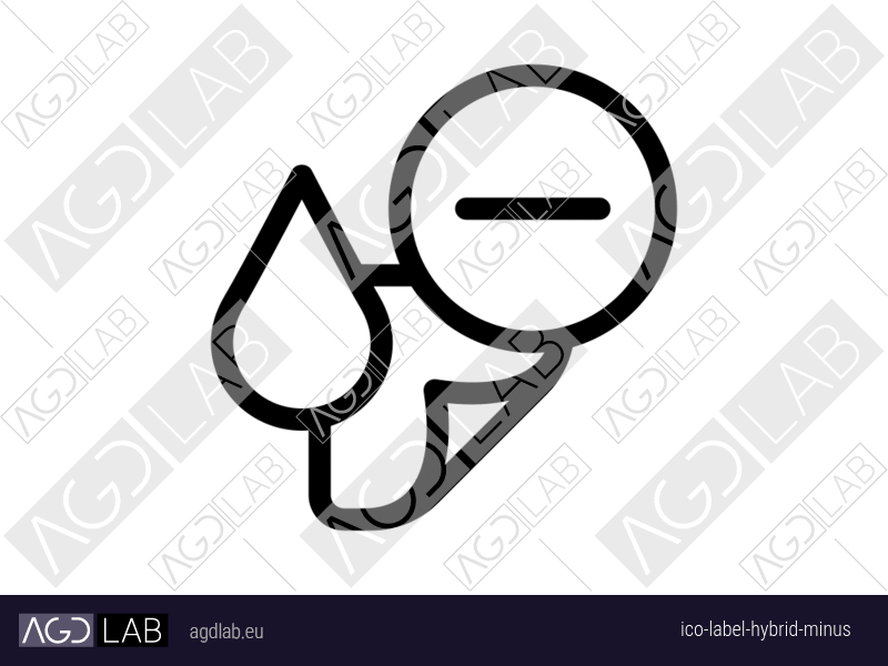 Label hybrid minus icon