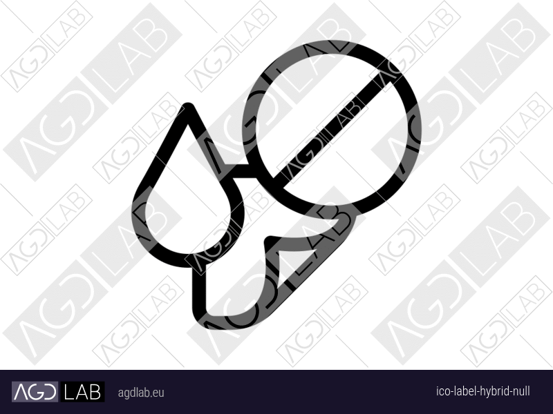 Label hybrid null icon